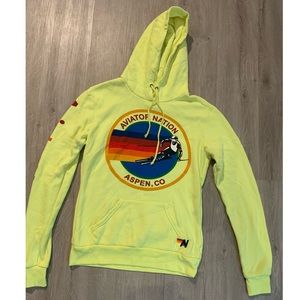 Aviator Nation neon yellow Aspen Hoodie